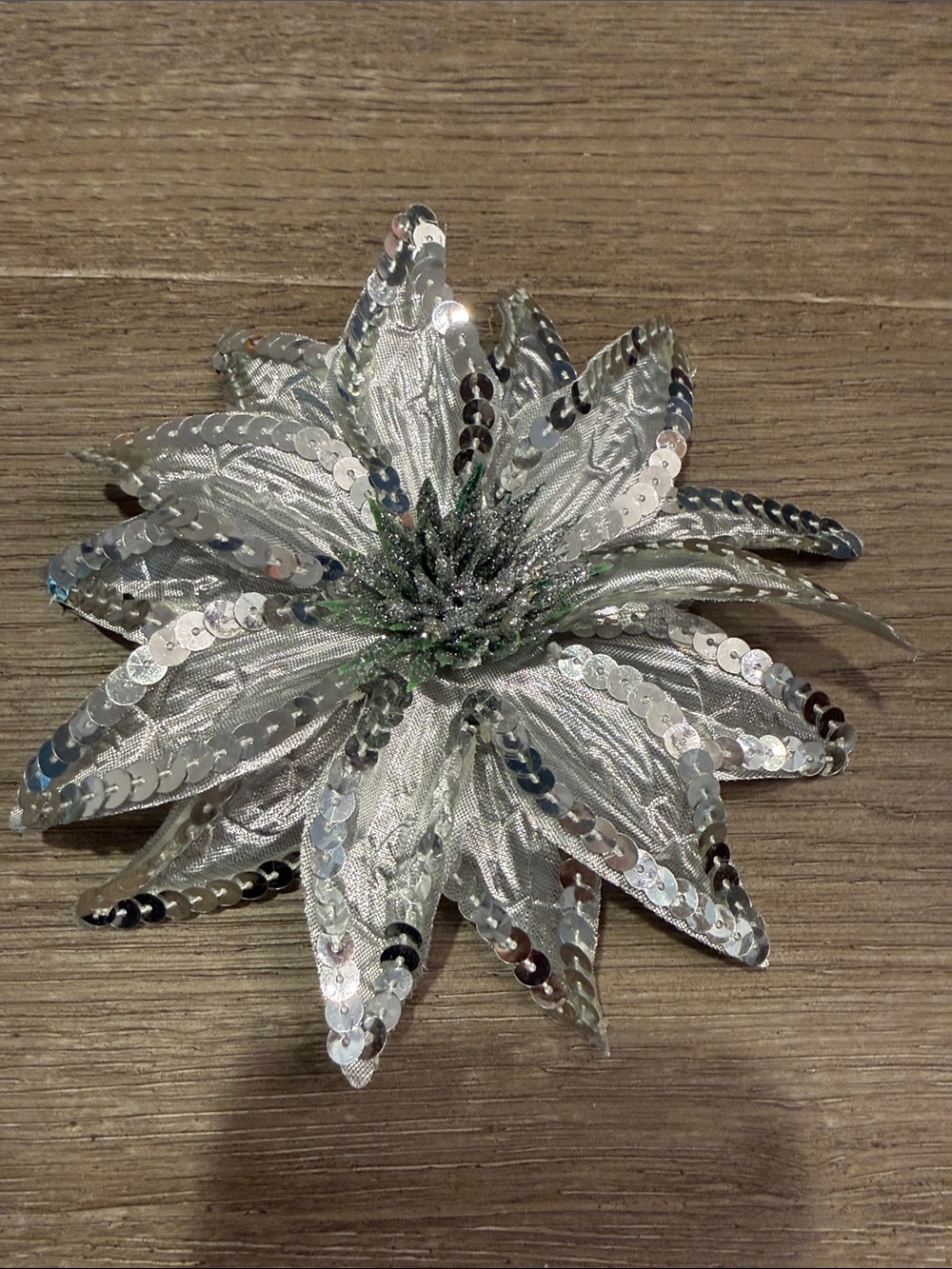 Silver Floral hair clip